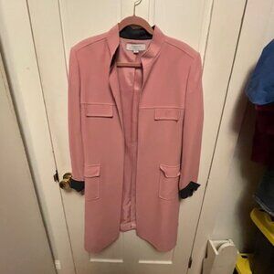 Tahari Womens Pink Grey Coat Sz 16